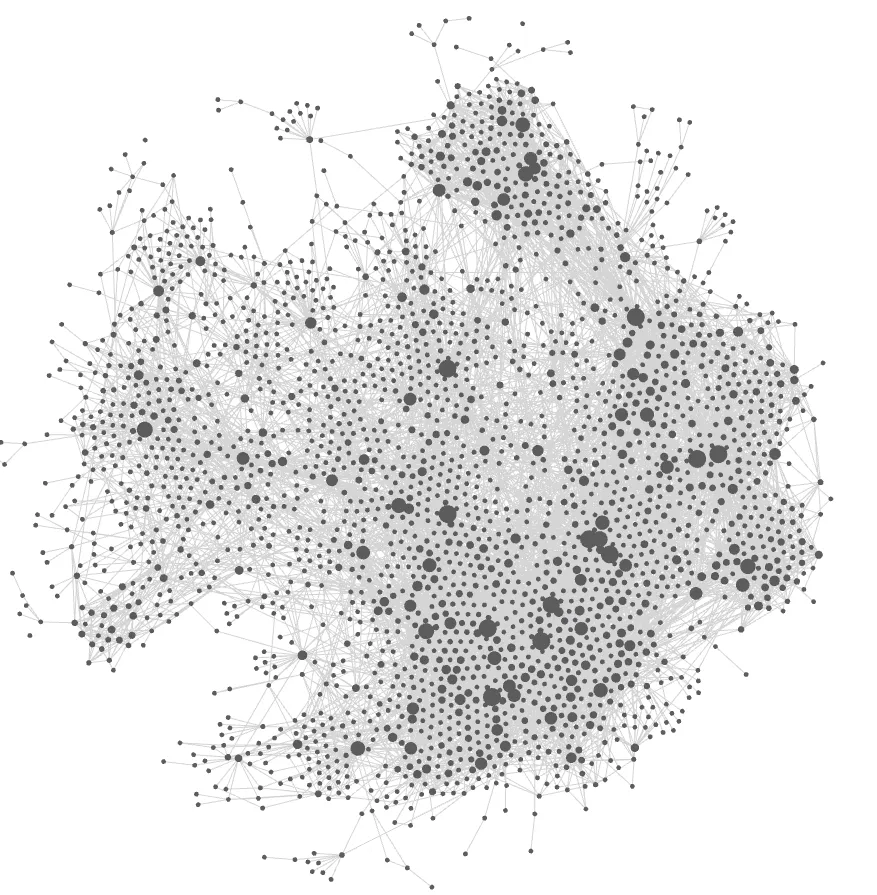 My oh-so-beautiful Obsidian knowledge graph with ~2,500 interconnected notes. I look at this at least once a day on Obsidian to get a dopamine boost.